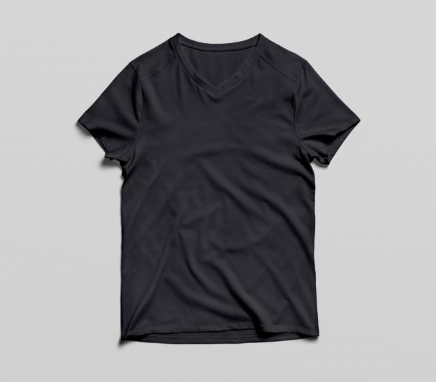 Erkek Basic Siyah V Yaka T-Shirt